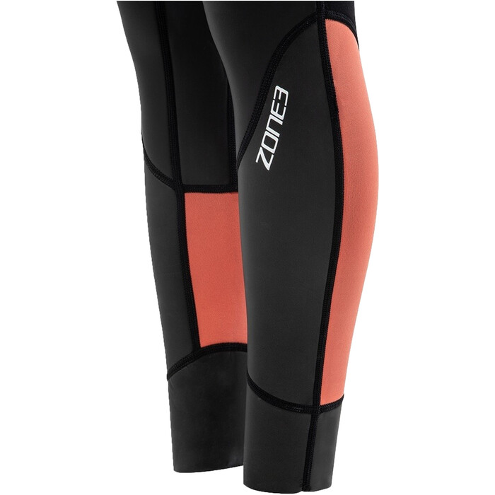 2024 Zone3 Womens Venture Back Zip Swim Wetsuit WS22WVEN101 - Black / Orange